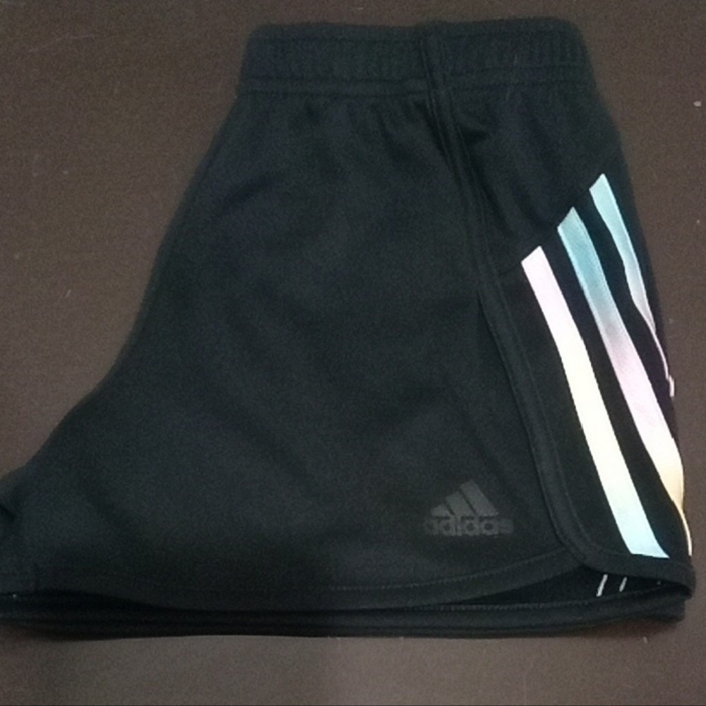 Adidas Black Performance Shorts with Signature Stripes